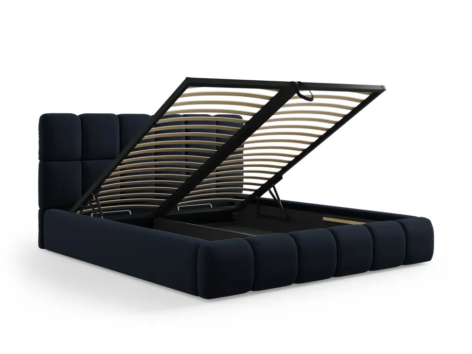 Łóżko Bellis Dark Blue Velvet 200x200cm