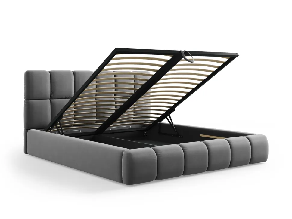 Łóżko Bellis Grey Velvet 160x200cm