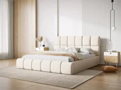 Łóżko Bellis Light Beige Chenille 200x200cm