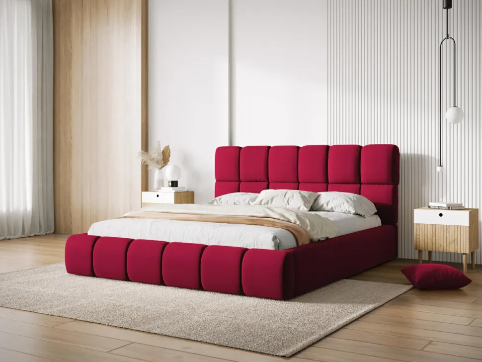 Łóżko Bellis Red Velvet 180x200cm