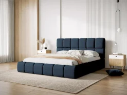 Łóżko Bellis Royal Blue Chenille 200x200cm