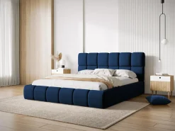 Łóżko Bellis Royal Blue Velvet 140x200cm