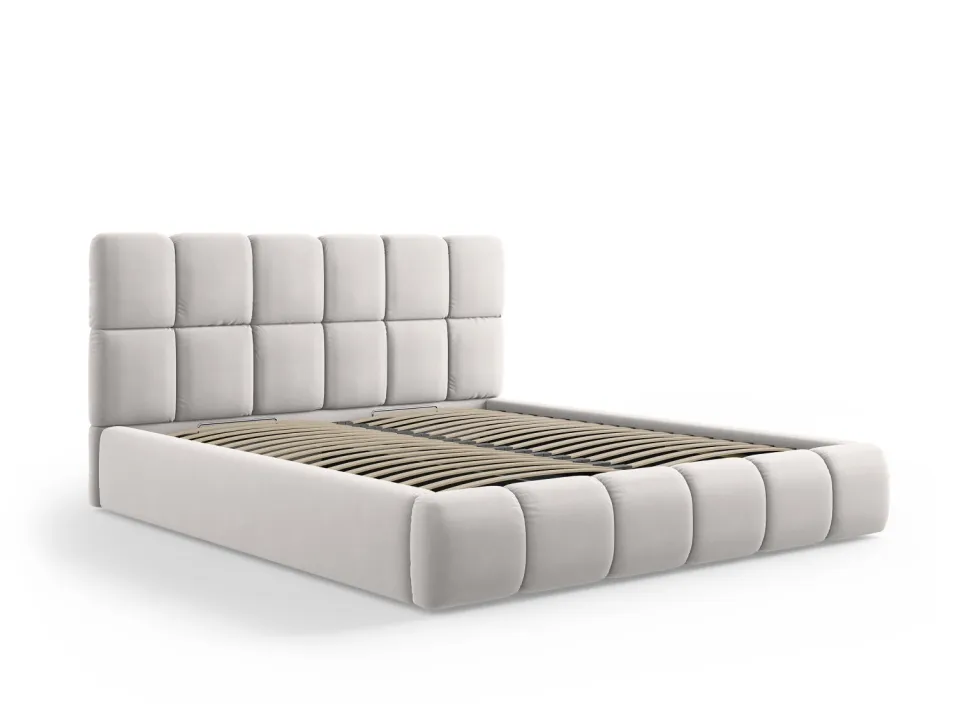 Łóżko Bellis Silver Velvet 200x200cm