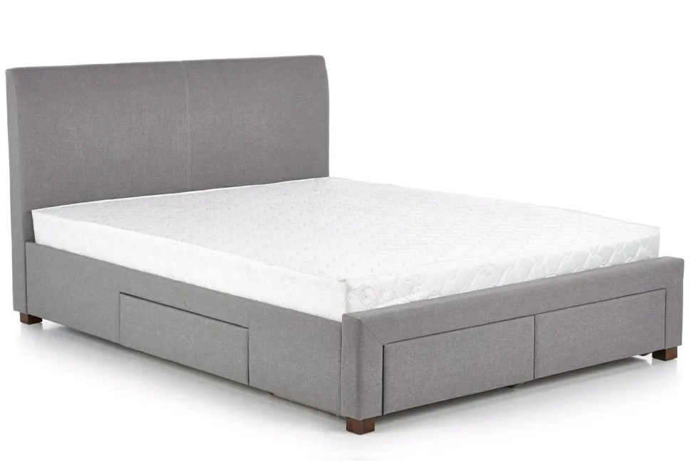 Łóżko Diana 3 z szufladami popiel velvet