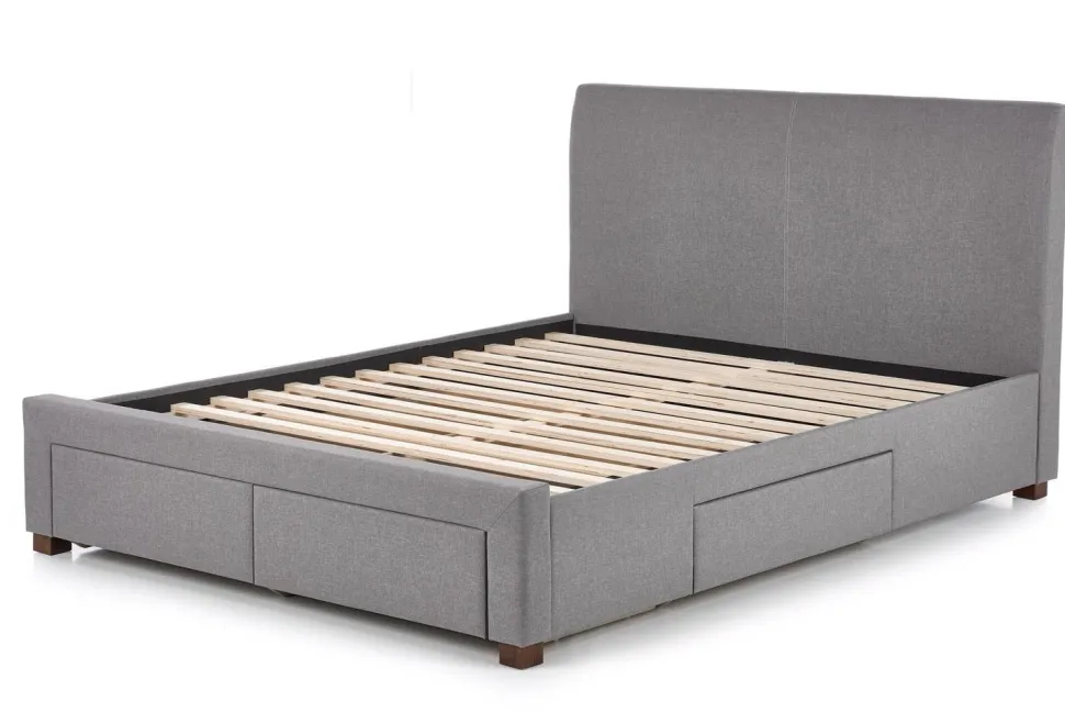 Łóżko Diana 3 z szufladami popiel velvet