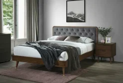 Łóżko Disy popielaty / orzech