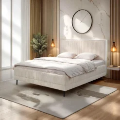 Łóżko Foggy 140x200cm beżowe Ambience 02  GR3