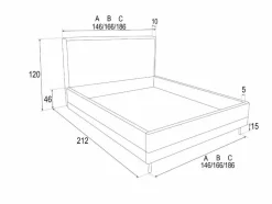 Łóżko Foggy 140x200cm beżowe Ambience 02  GR3