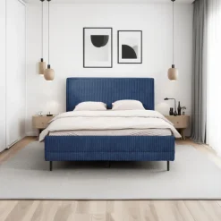 Łóżko Foggy 140x200cm granatowe Ambience  12 GR3