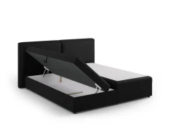 Łóżko Jodie Black Structured Fabric 140x200