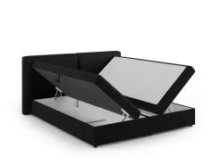 Łóżko Jodie Black Structured Fabric 180x200