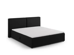 Łóżko Jodie Black Structured Fabric 180x200