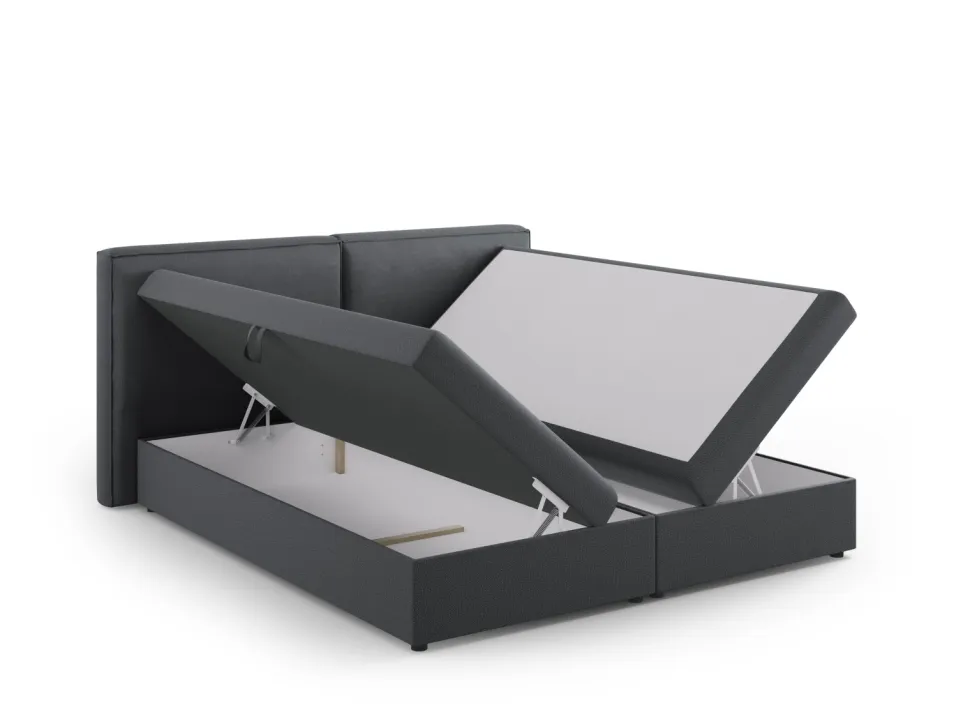 Łóżko Jodie Dark Grey Structured Fabric 140x200