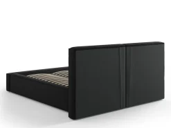 Łóżko Jodie II Black Structured Fabric 180x200