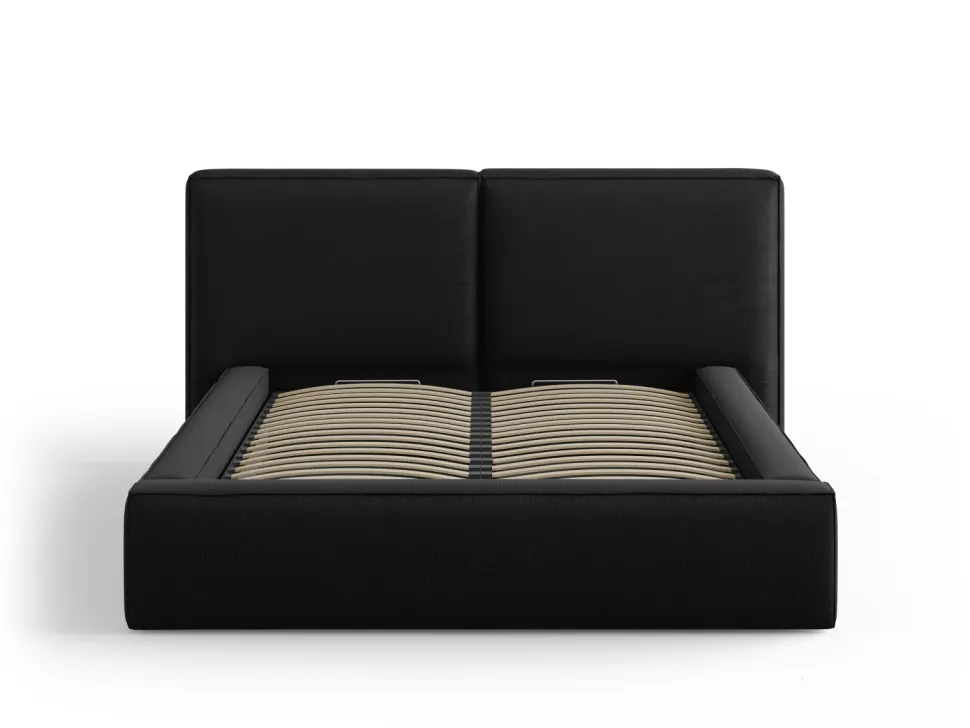 Łóżko Jodie II Black Structured Fabric 160x200