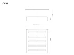 Łóżko Jodie II Light Beige Structured     Fabric 200x200