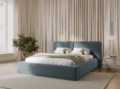 Łóżko Jodie II Light Blue Velvet 160x200