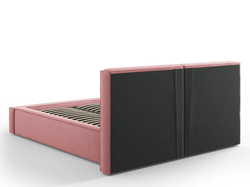 Łóżko Jodie II Pink Structured Fabric 140x200