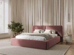 Łóżko Jodie II Pink Velvet 140x200