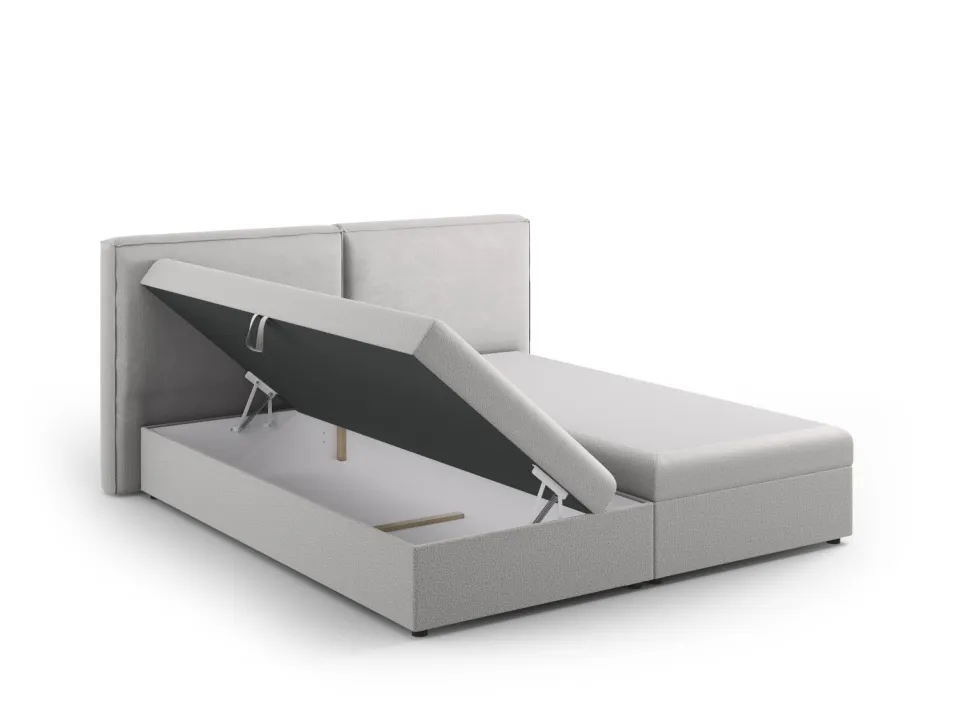 Łóżko Jodie Light Grey Structured Fabric 160x200