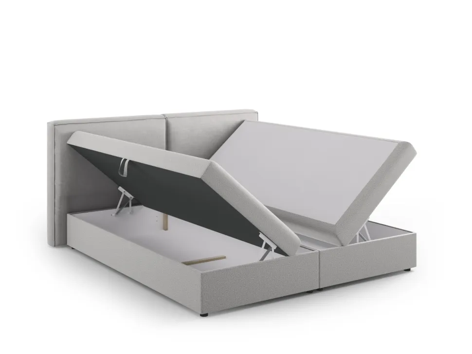 Łóżko Jodie Light Grey Structured Fabric 160x200