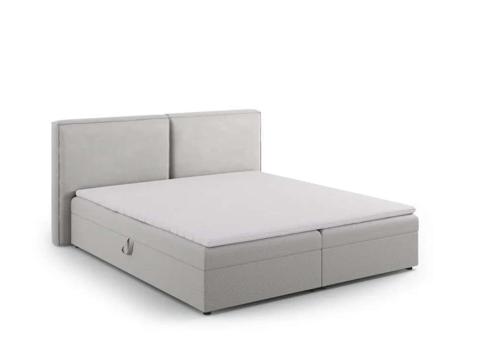 Łóżko Jodie Light Grey Structured Fabric 160x200