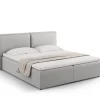 Łóżko Jodie Light Grey Structured Fabric  140x200