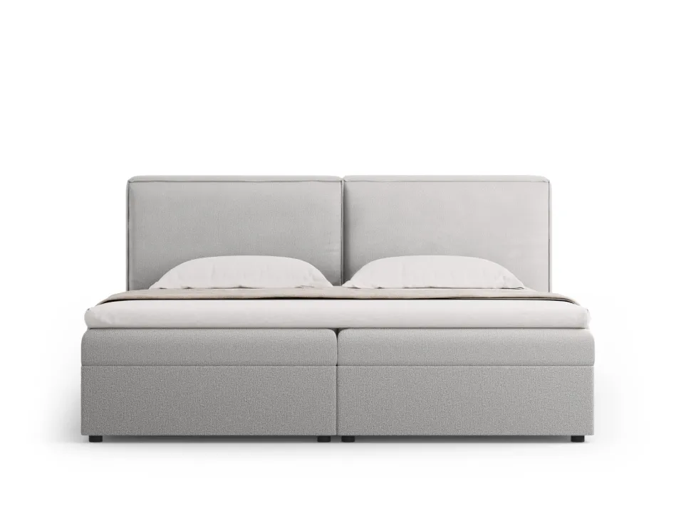 Łóżko Jodie Light Grey Structured Fabric 140x200