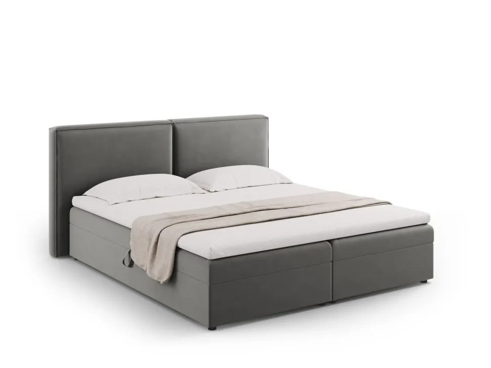 Łóżko Jodie Light Grey Velvet 180x200