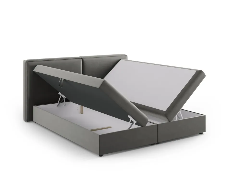 Łóżko Jodie Light Grey Velvet 180x200