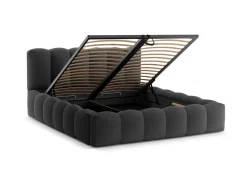 Łóżko Lupine Anthracite Structured Fabric 140x200