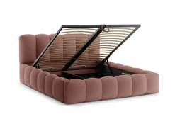 Łóżko Lupine Dark Pink Structured Fabric  180x200