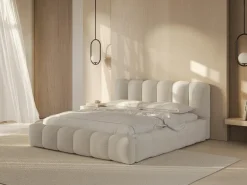 Łóżko Lupine Light Beige Structured  Fabric 200x200
