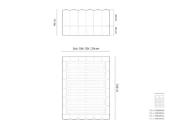 Łóżko Lupine Light Beige Structured  Fabric 180x200