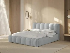 Łóżko Lupine Light Grey Structured  Fabric 200x200