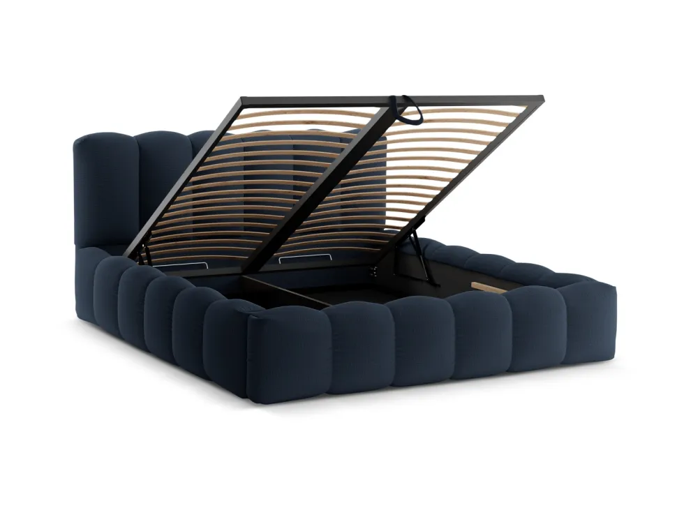 Łóżko Lupine Royal Blue Structured Fabric 140x200