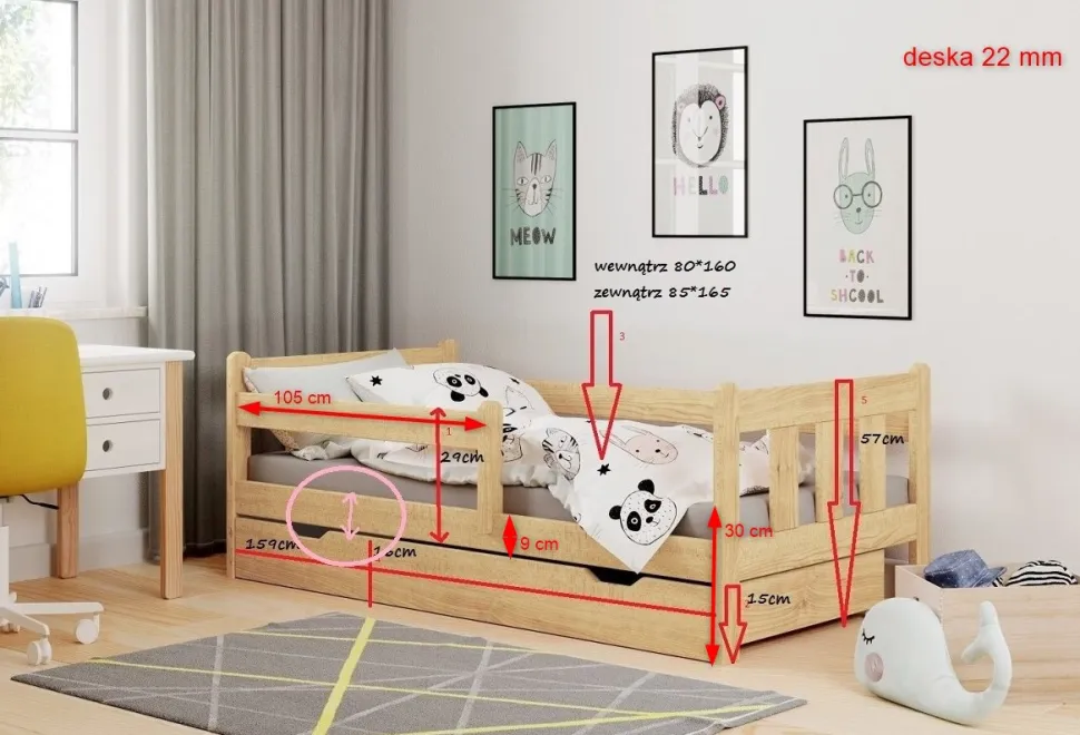 Łóżko Marina sosna