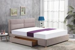 Łóżko Merida z szufladą beżowy