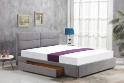 Łóżko Merida z szufladą jasny popiel