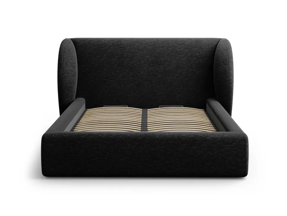 Łóżko Miley II Black Chenille 140x200