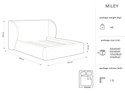 Łóżko Miley II Black Chenille 200x200