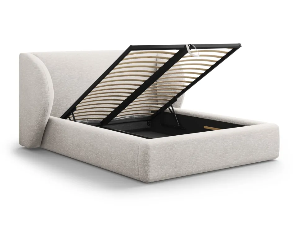 Łóżko Miley II Light Grey Chenille 200x200