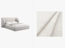 Łóżko Miley II White Boucle 140x200