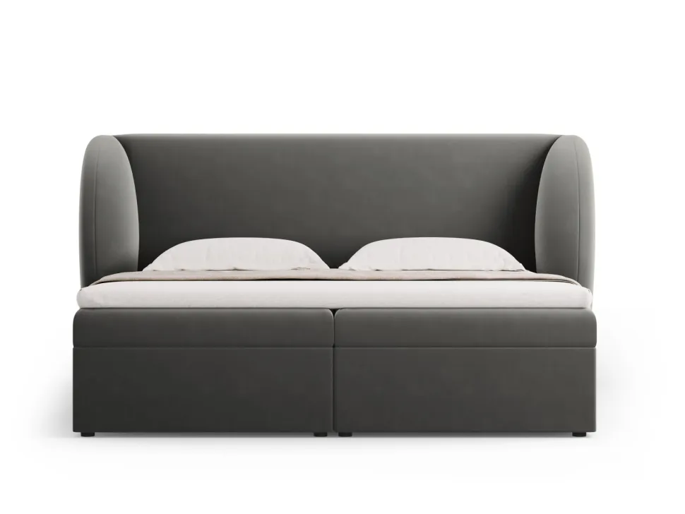 Łóżko Miley Light Grey Velvet 160x200