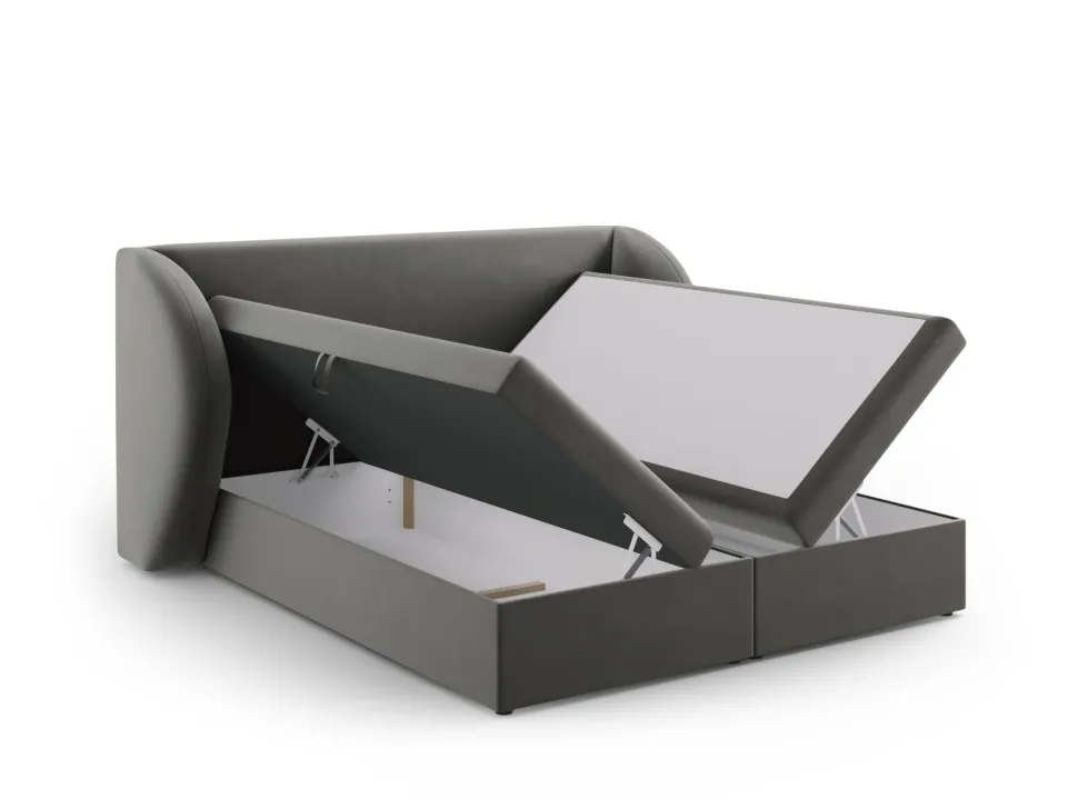 Łóżko Miley Light Grey Velvet 160x200