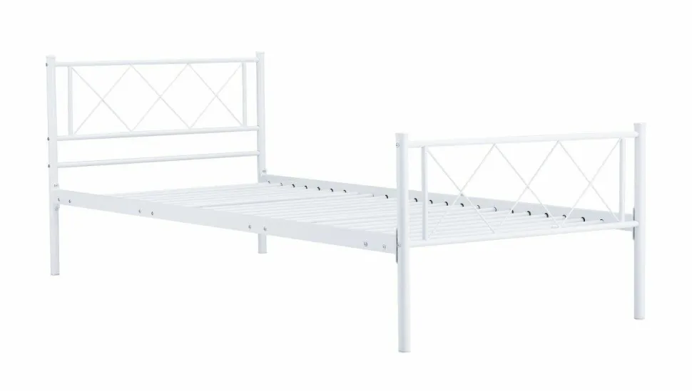 Łóżko Muriel metalowe białe