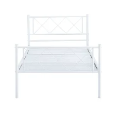 Łóżko Muriel metalowe białe