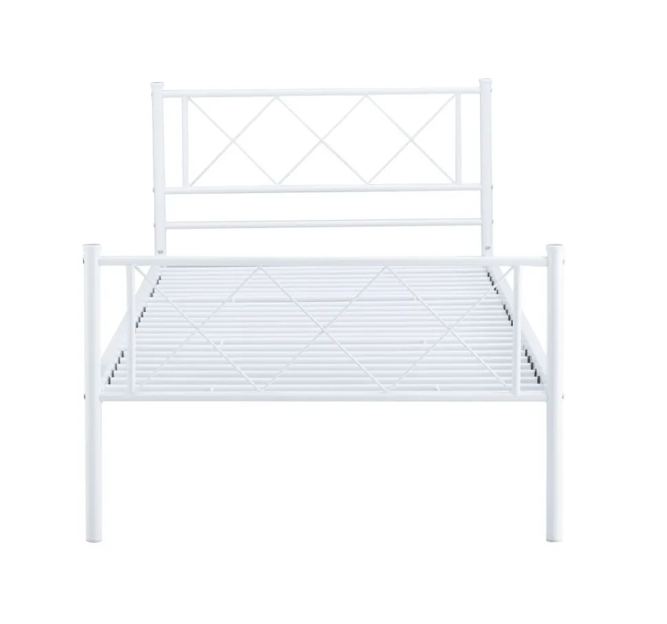 Łóżko Muriel metalowe białe