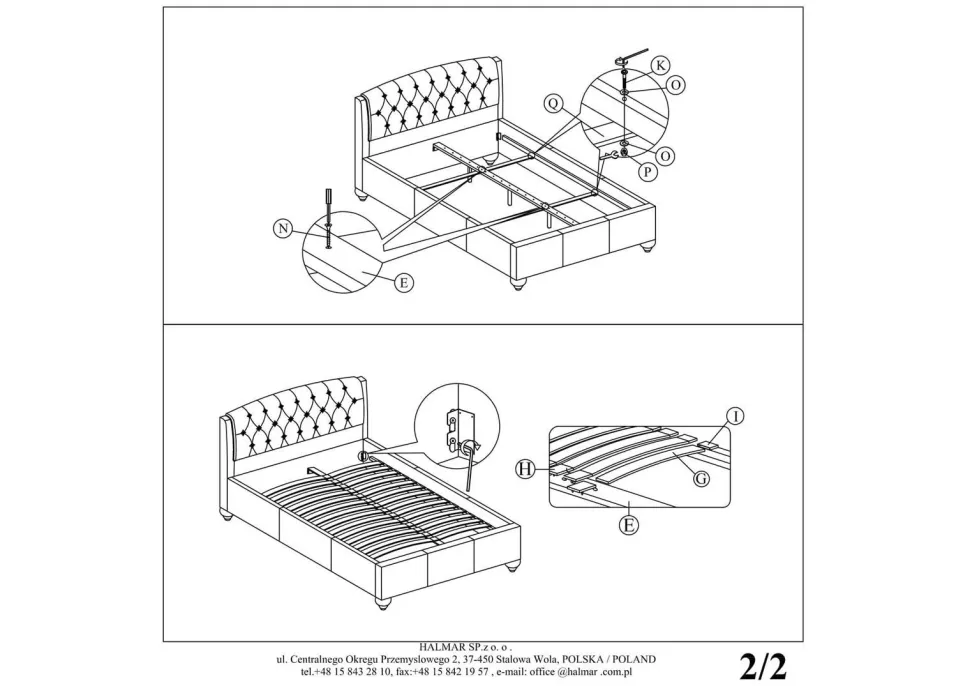 Łóżko Sofia biały