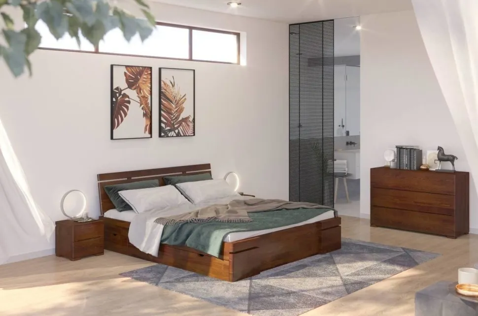 Łóżko sosnowe Sparta Maxi & 4 szuflady 2